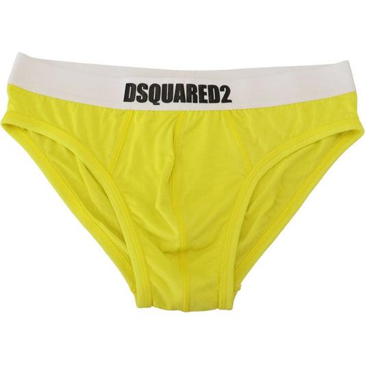 Dsquared² Chic Yellow Modal Stretch Men's Briefs Dsquared²