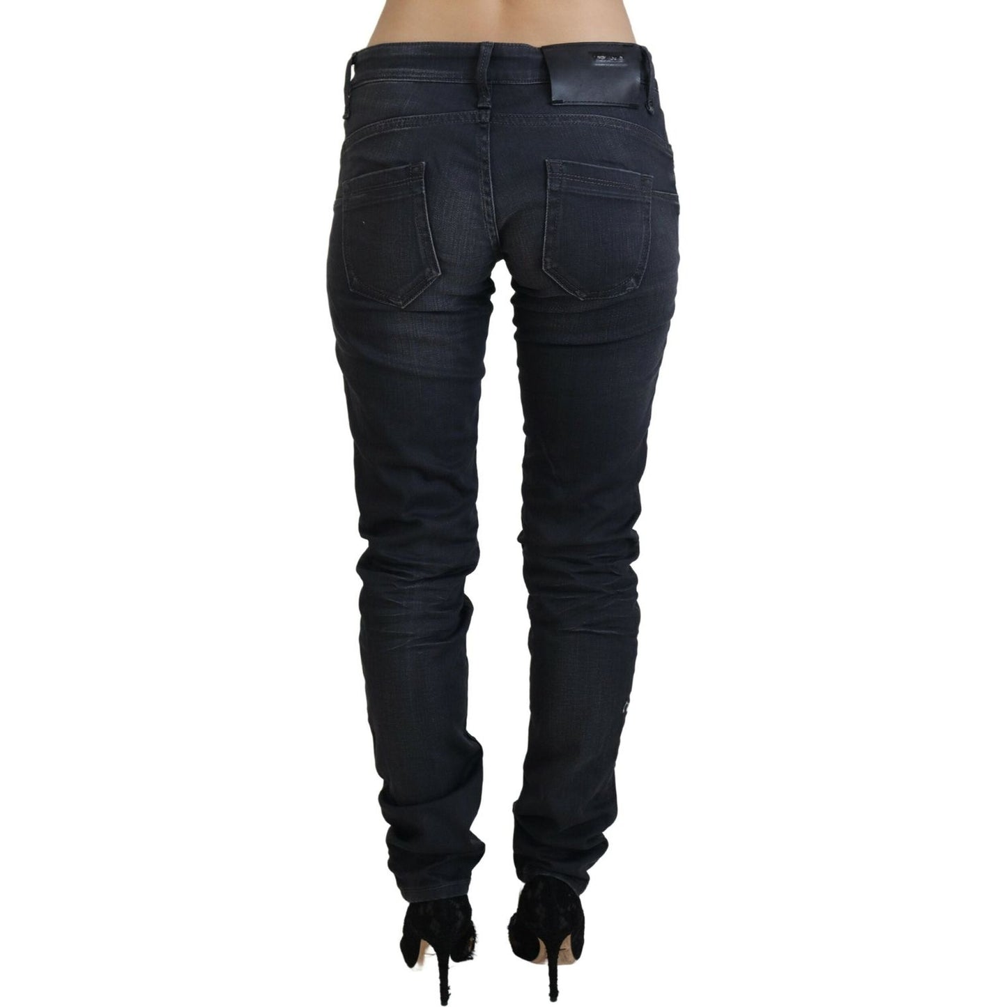 Acht Sleek Black Washed Slim Fit Denim Acht