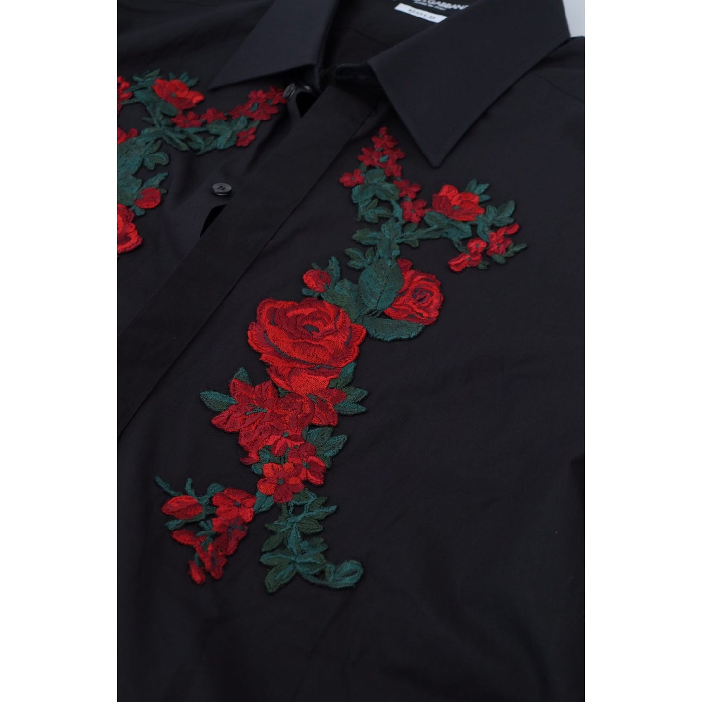 Dolce & Gabbana Elegant Floral Embroidered Cotton Shirt Dolce & Gabbana