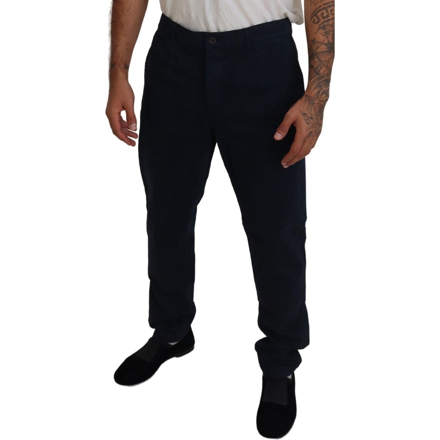 Dolce & Gabbana Elegant Dress Chinos in Blue Dolce & Gabbana