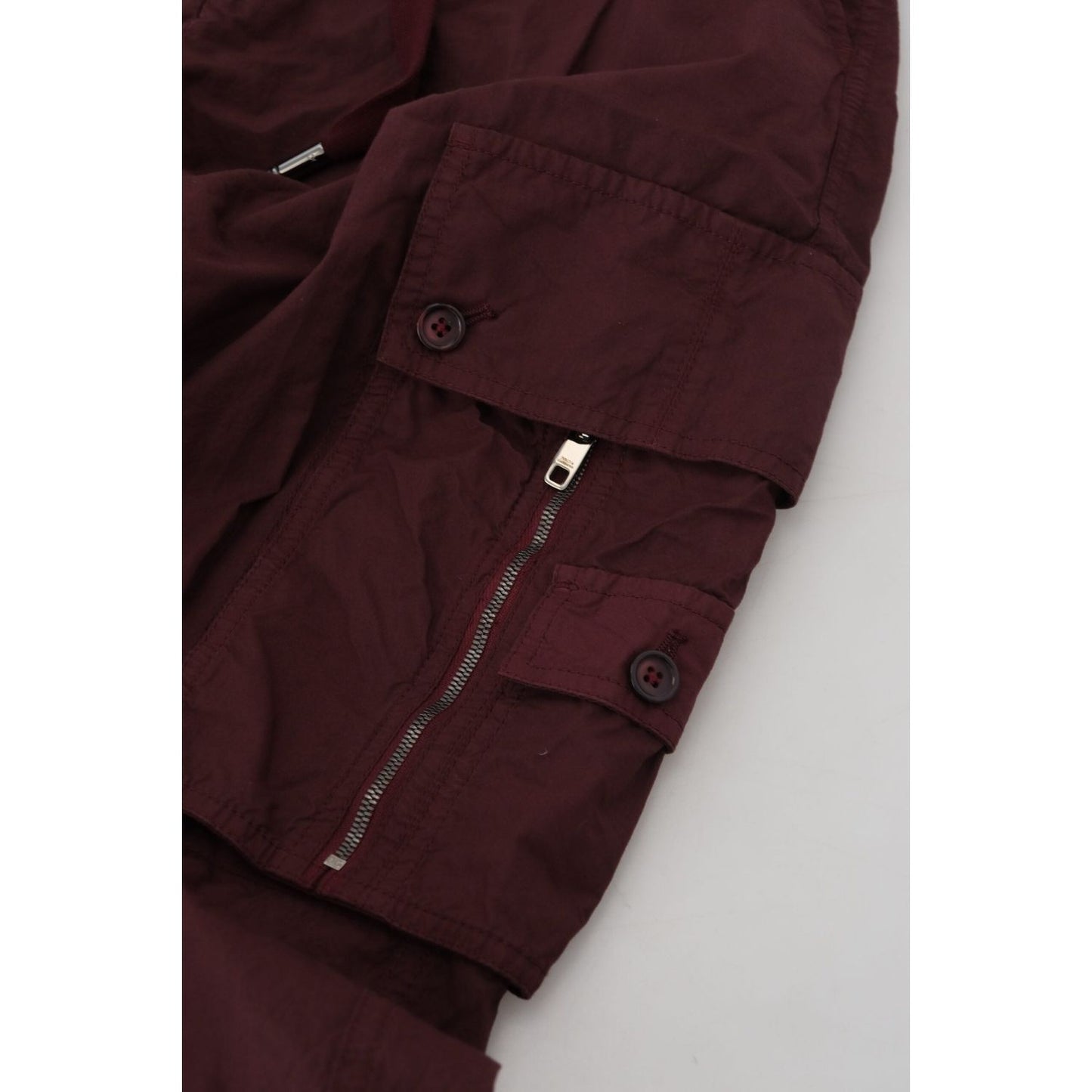 Dolce & Gabbana Elegant Burgundy Cotton Jogger Pants Dolce & Gabbana