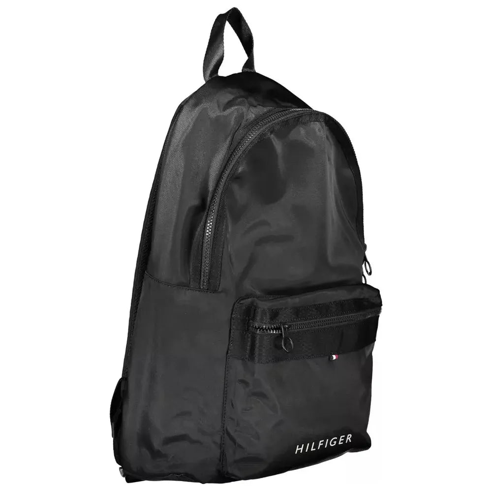 Tommy Hilfiger Black Polyester Men Backpack Tommy Hilfiger