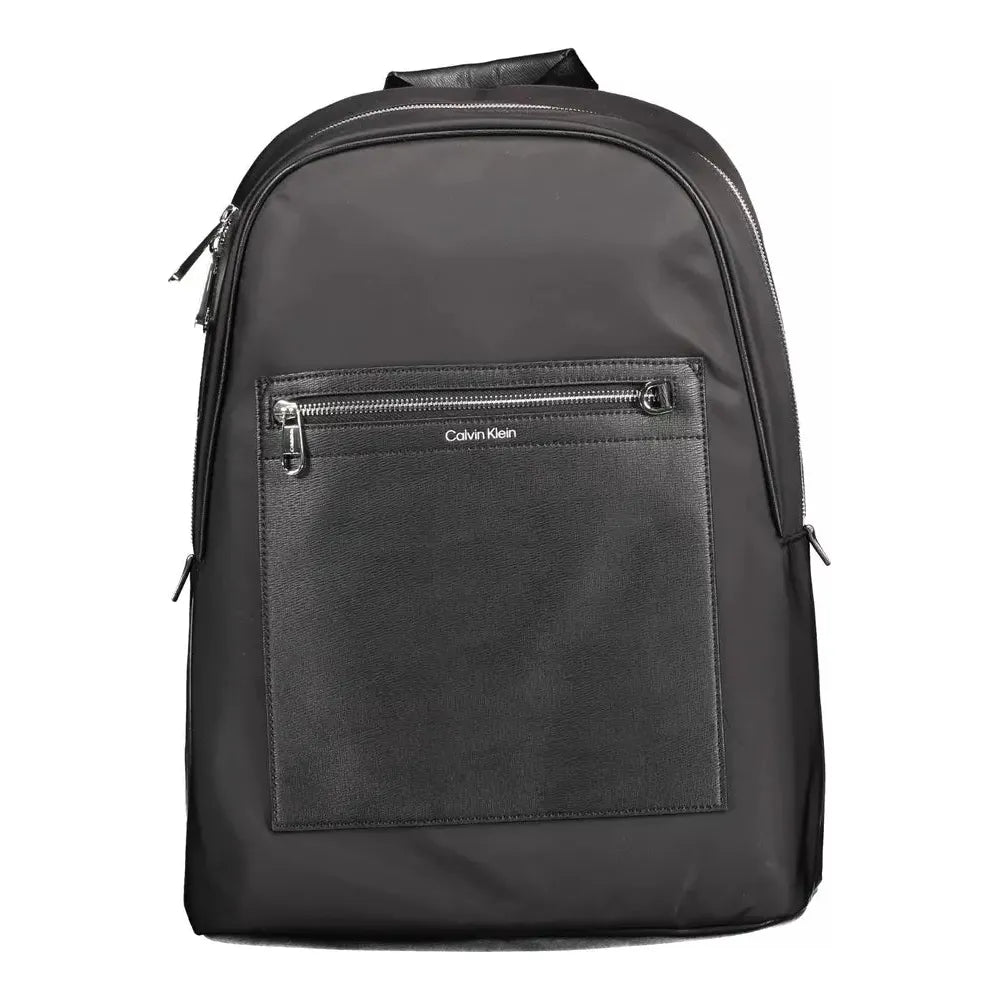 Calvin Klein Black Polyester Men Backpack