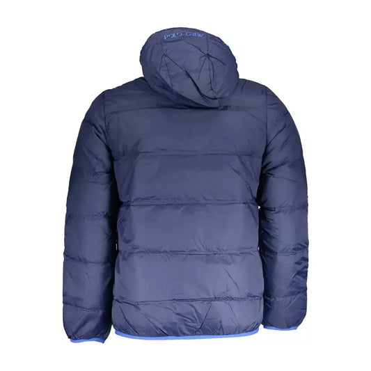 La Martina Blue Polyamide Men Jacket La Martina