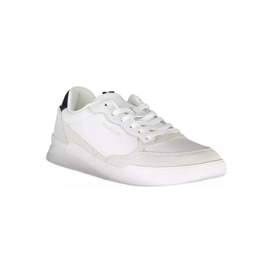 Tommy Hilfiger White Leather Men Sneaker Tommy Hilfiger