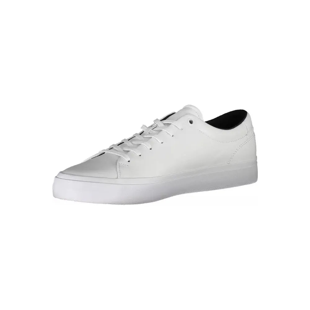 Tommy Hilfiger White Leather Men Sneaker Tommy Hilfiger