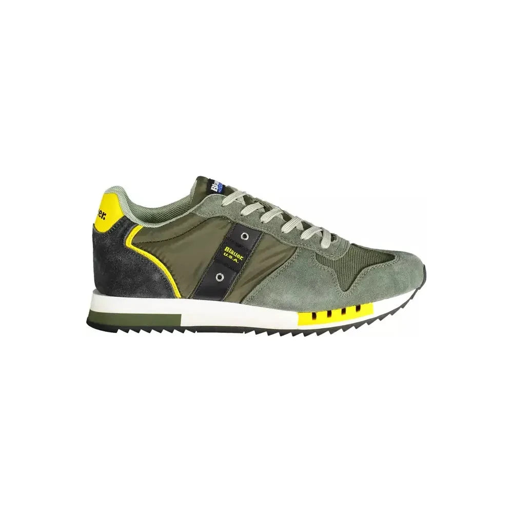 Blauer Green Leather Men Sneaker Blauer