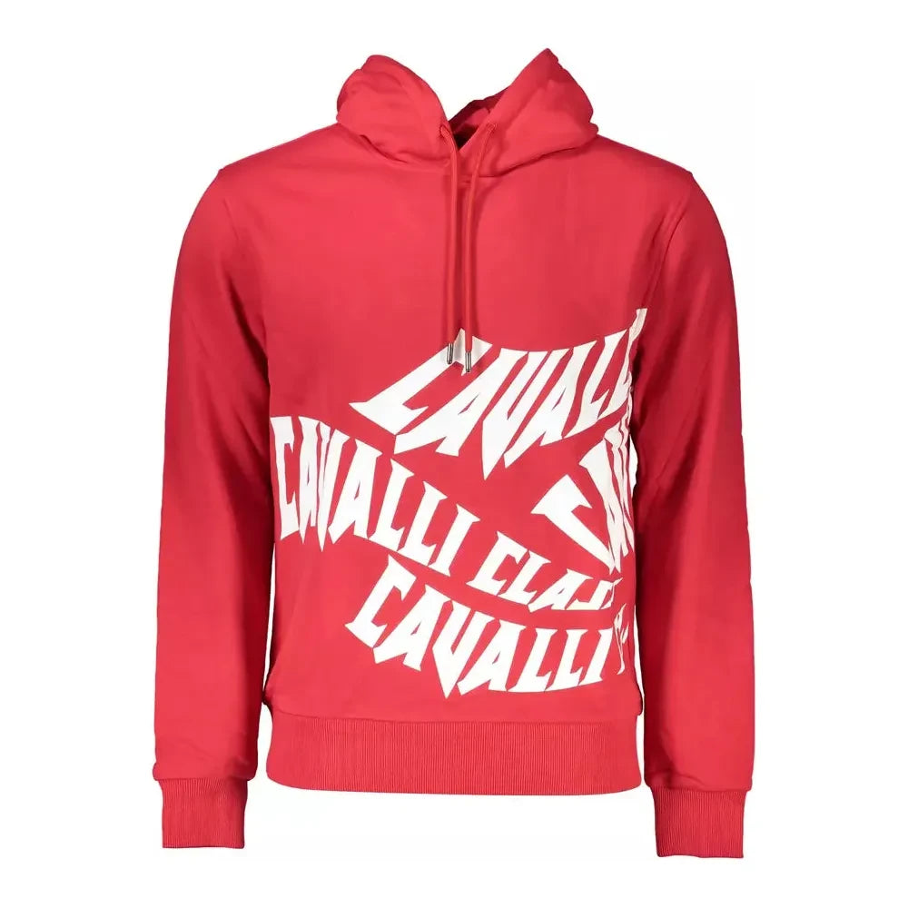 Cavalli Class Red Cotton Men Sweater Cavalli Class