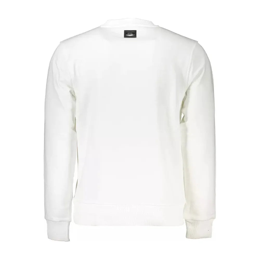 Cavalli Class White Cotton Men Sweater Cavalli Class