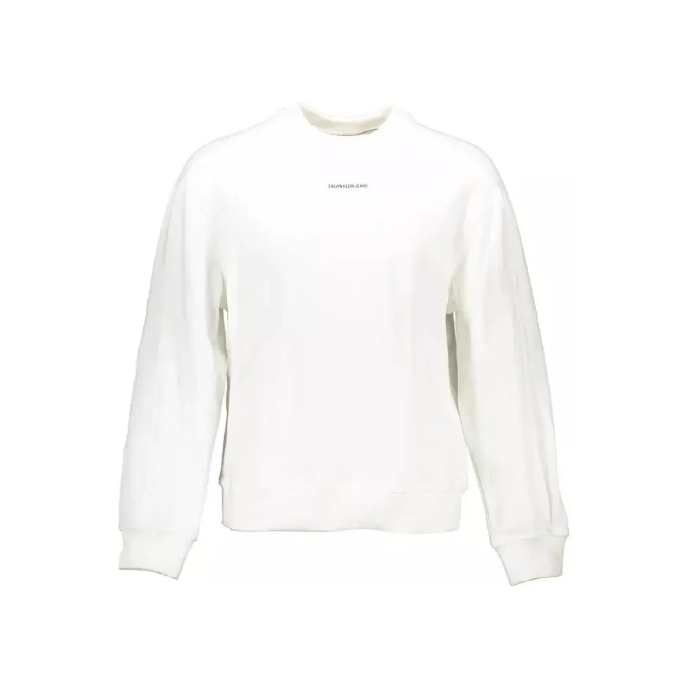 Calvin Klein White Cotton Men Sweater Calvin Klein