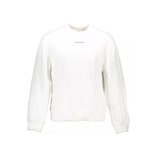 Calvin Klein White Cotton Men Sweater Calvin Klein