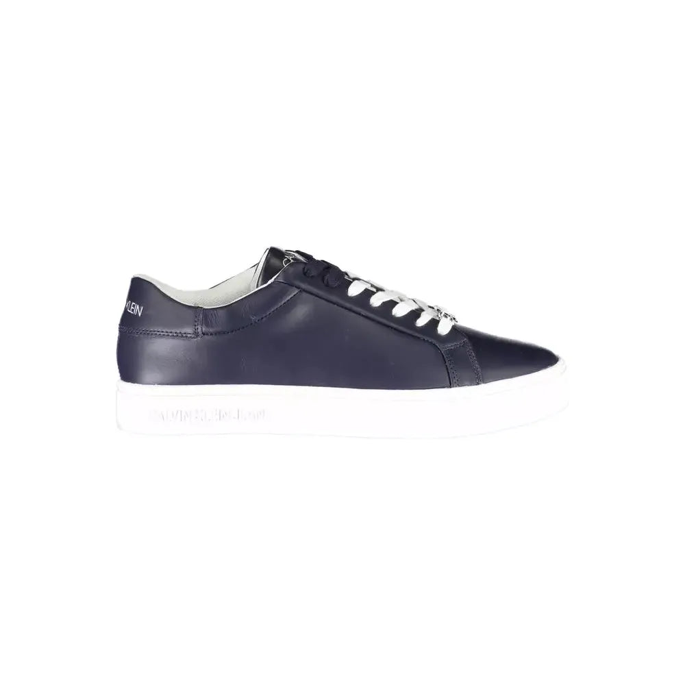 Calvin Klein Blue Leather Men Sneaker Calvin Klein