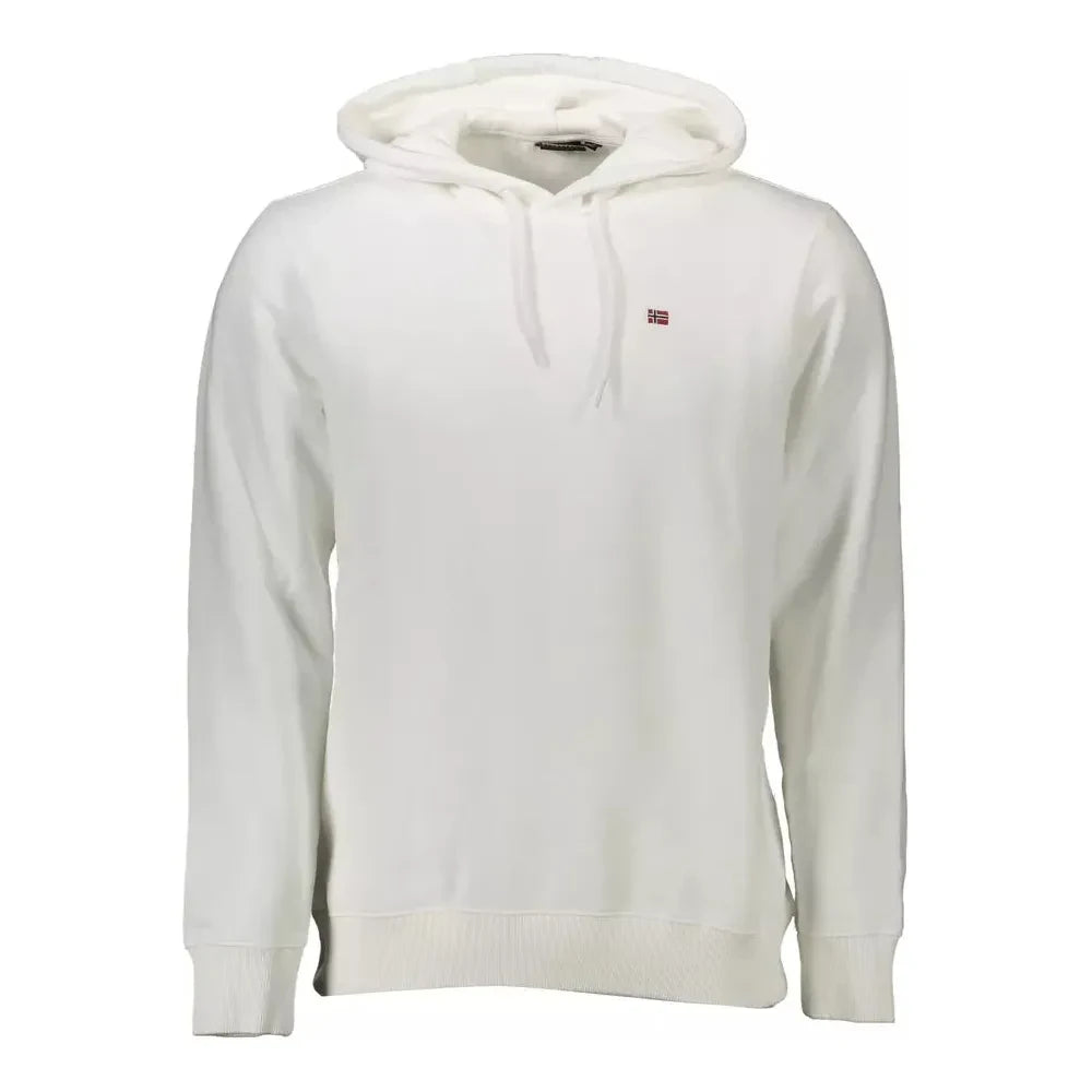 Napapijri White Cotton Men Sweater Napapijri