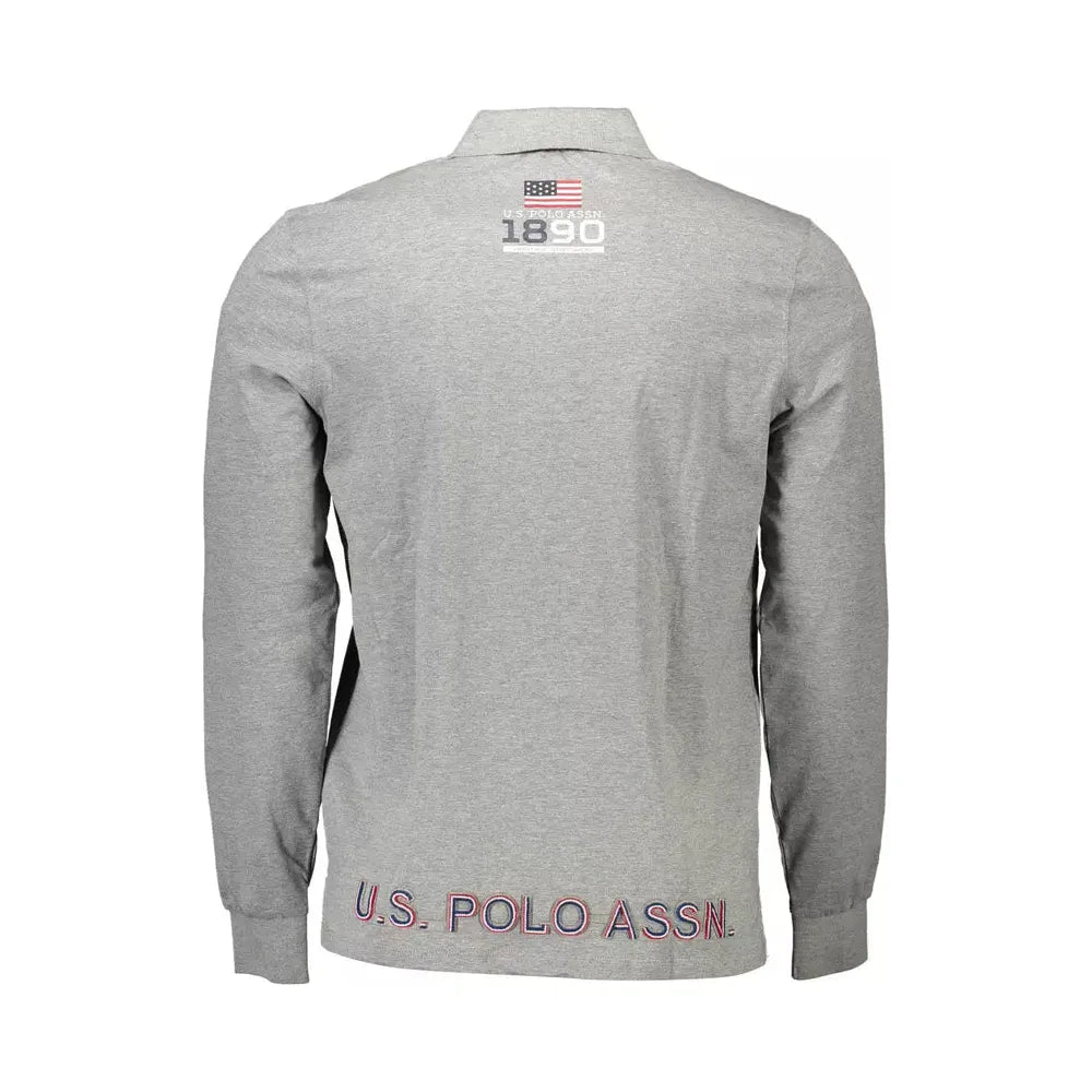 U.S. POLO ASSN. Gray Cotton Men Polo Shirt U.S. POLO ASSN.