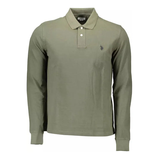 U.S. POLO ASSN. Green Cotton Men Polo Shirt U.S. POLO ASSN.