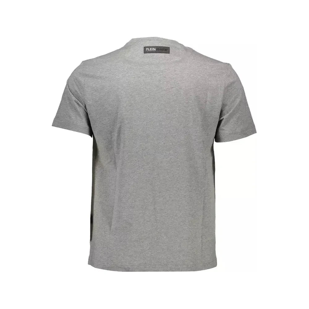 Plein Sport Gray Cotton Men T-Shirt Plein Sport