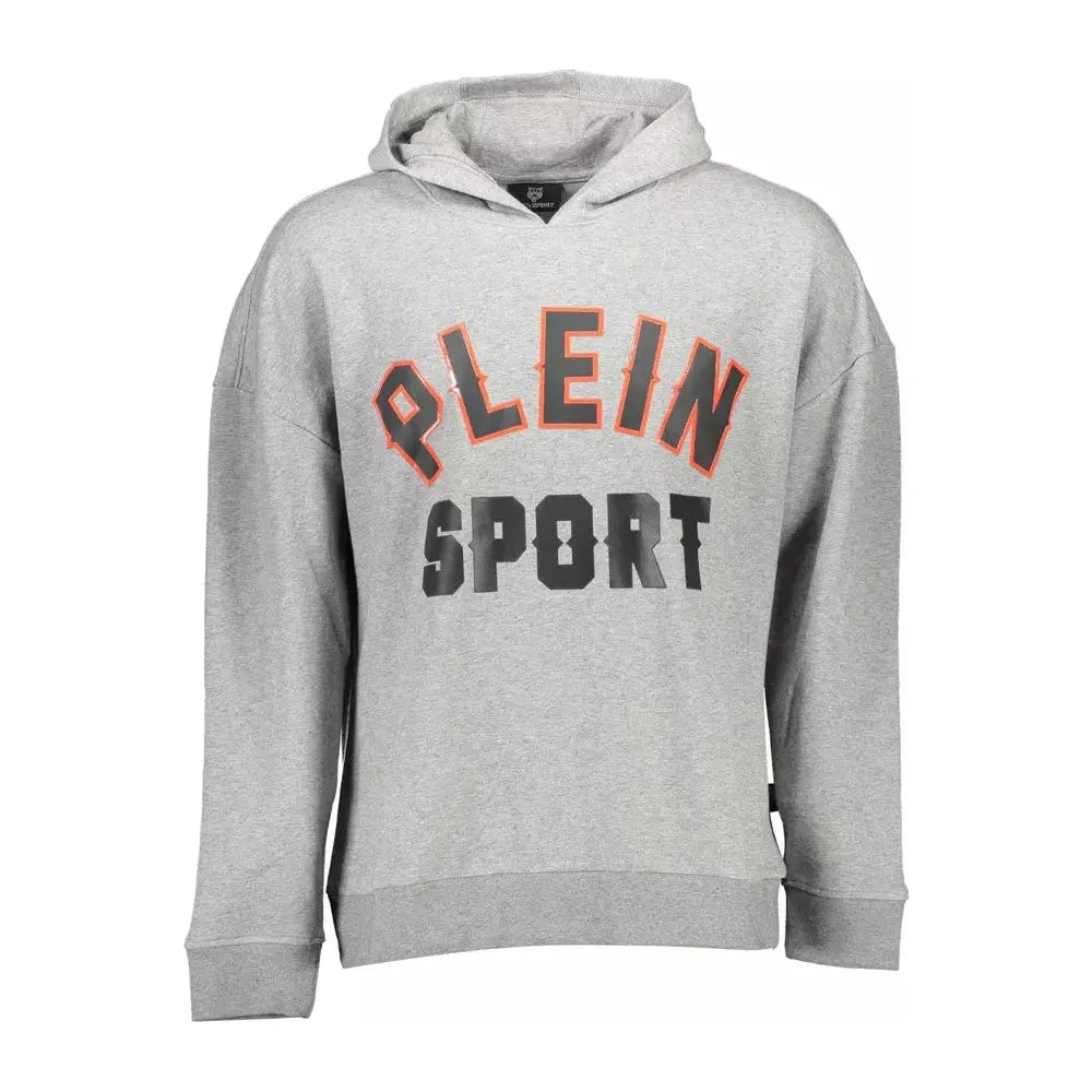 Plein Sport Gray Cotton Men Sweater Plein Sport