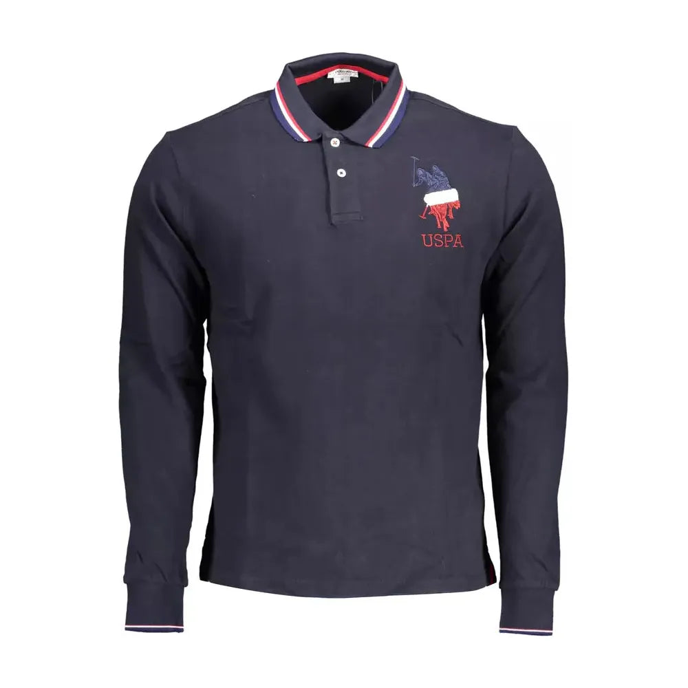 U.S. POLO ASSN. Blue Cotton Men Polo Shirt U.S. POLO ASSN.