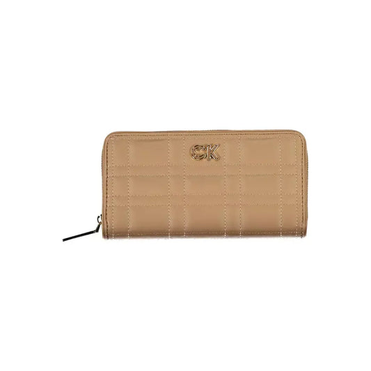 Calvin Klein Beige Polyester Women Wallet Calvin Klein