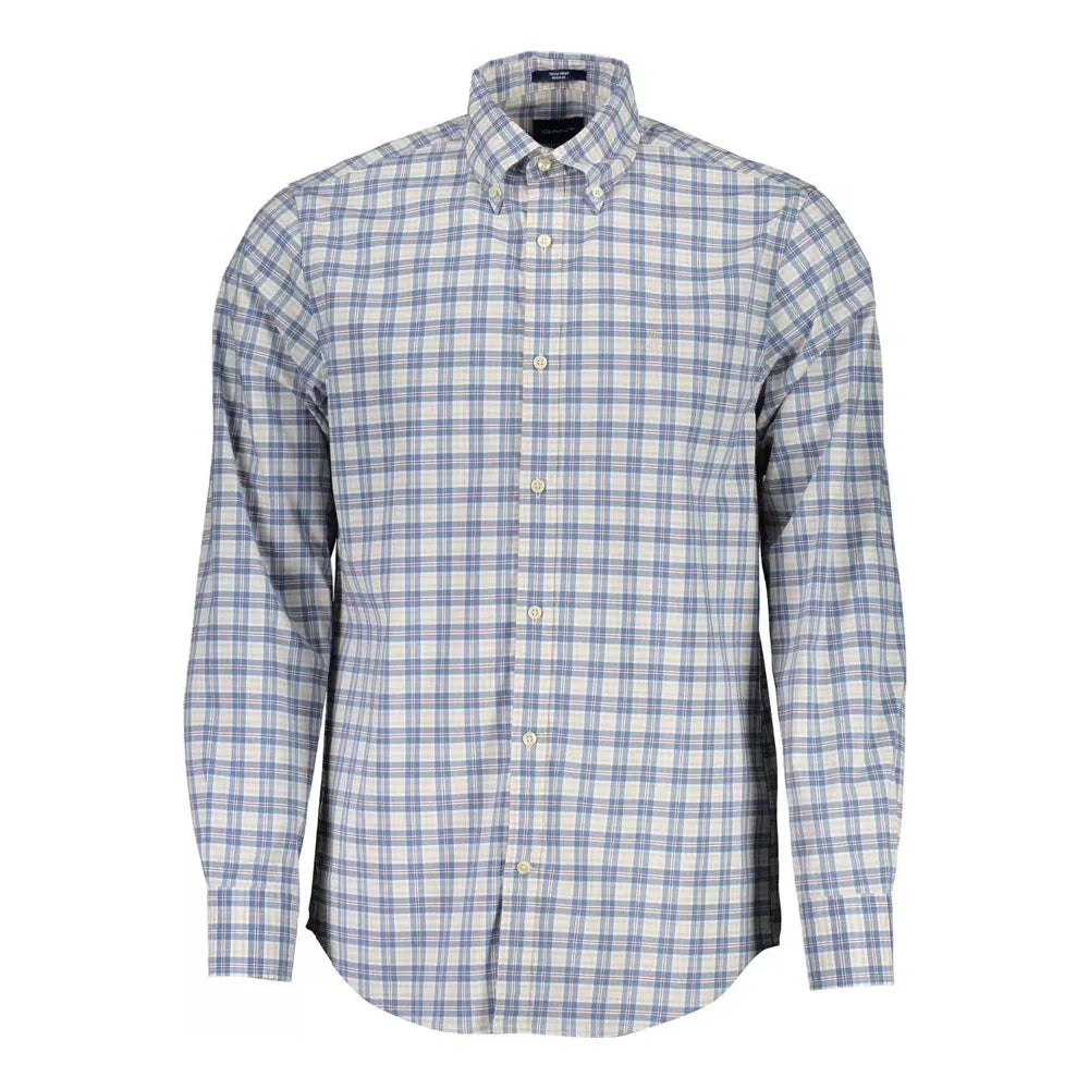 Gant Blue Cotton Men Shirt Gant