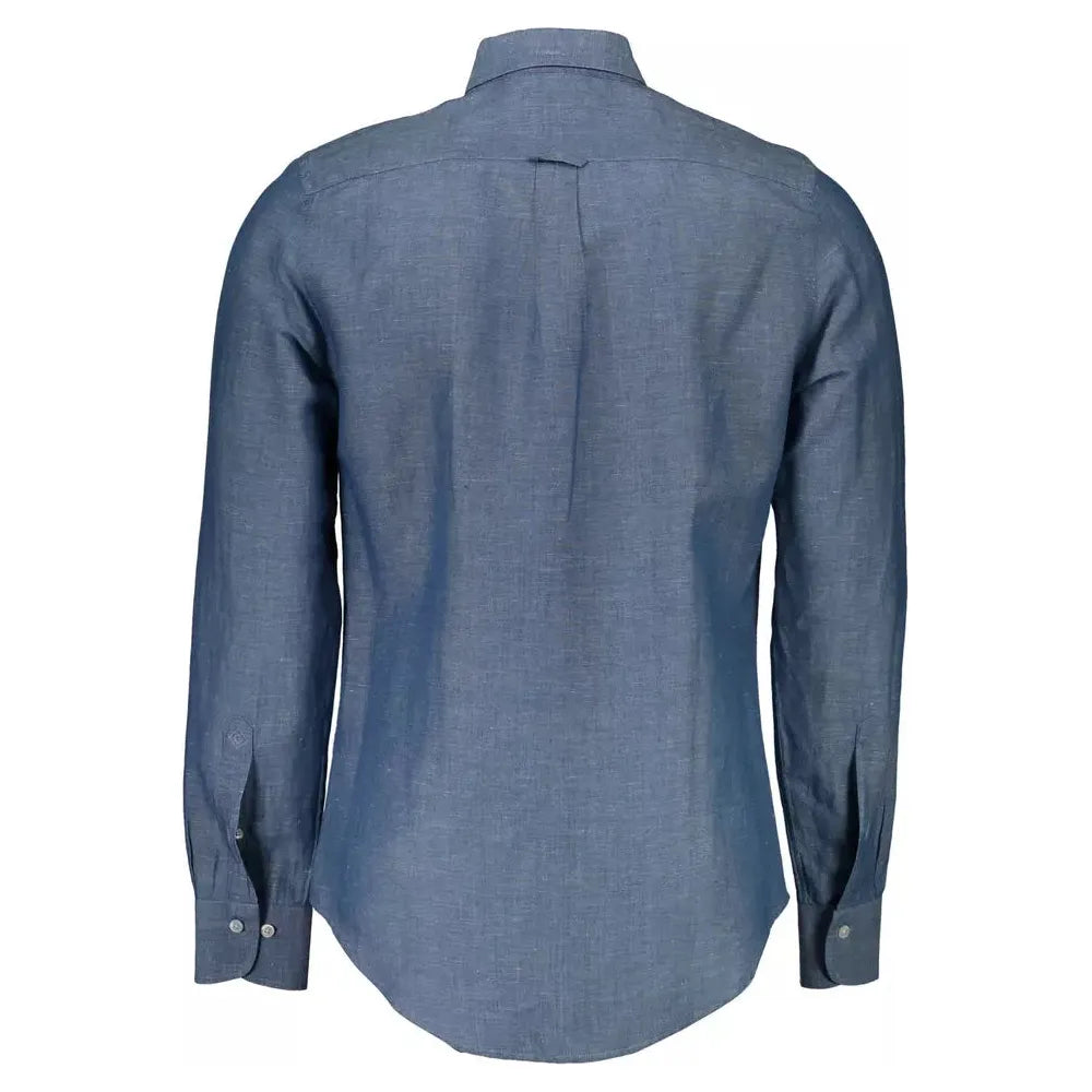 Gant Blue Cotton Men Shirt Gant