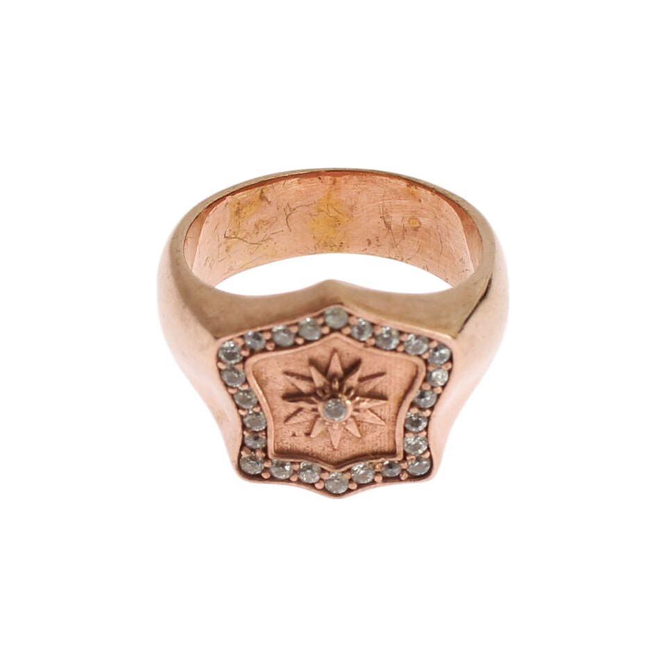 Nialaya Chic Pink Gold Plated Sterling Silver Ring Nialaya