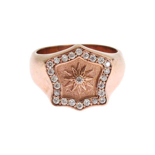 Nialaya Chic Pink Gold Plated Sterling Silver Ring Nialaya