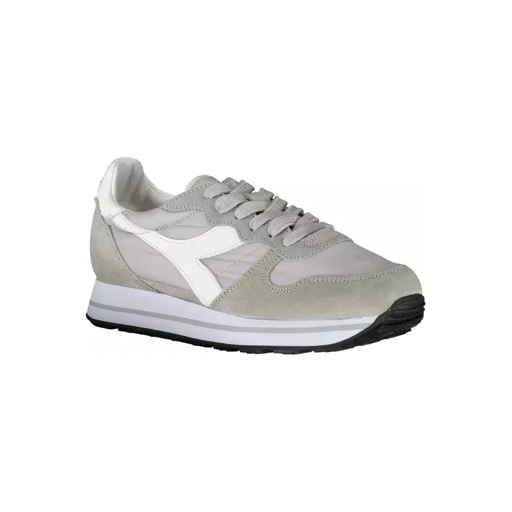 Diadora Gray Leather Women Sneaker Diadora