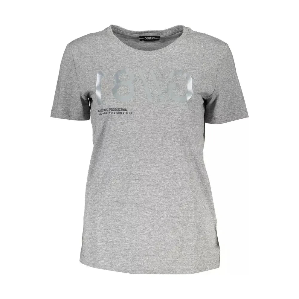 Guess Jeans Gray Cotton Women T-Shirt Guess Jeans