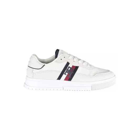 Tommy Hilfiger White Polyester Men Sneaker Tommy Hilfiger