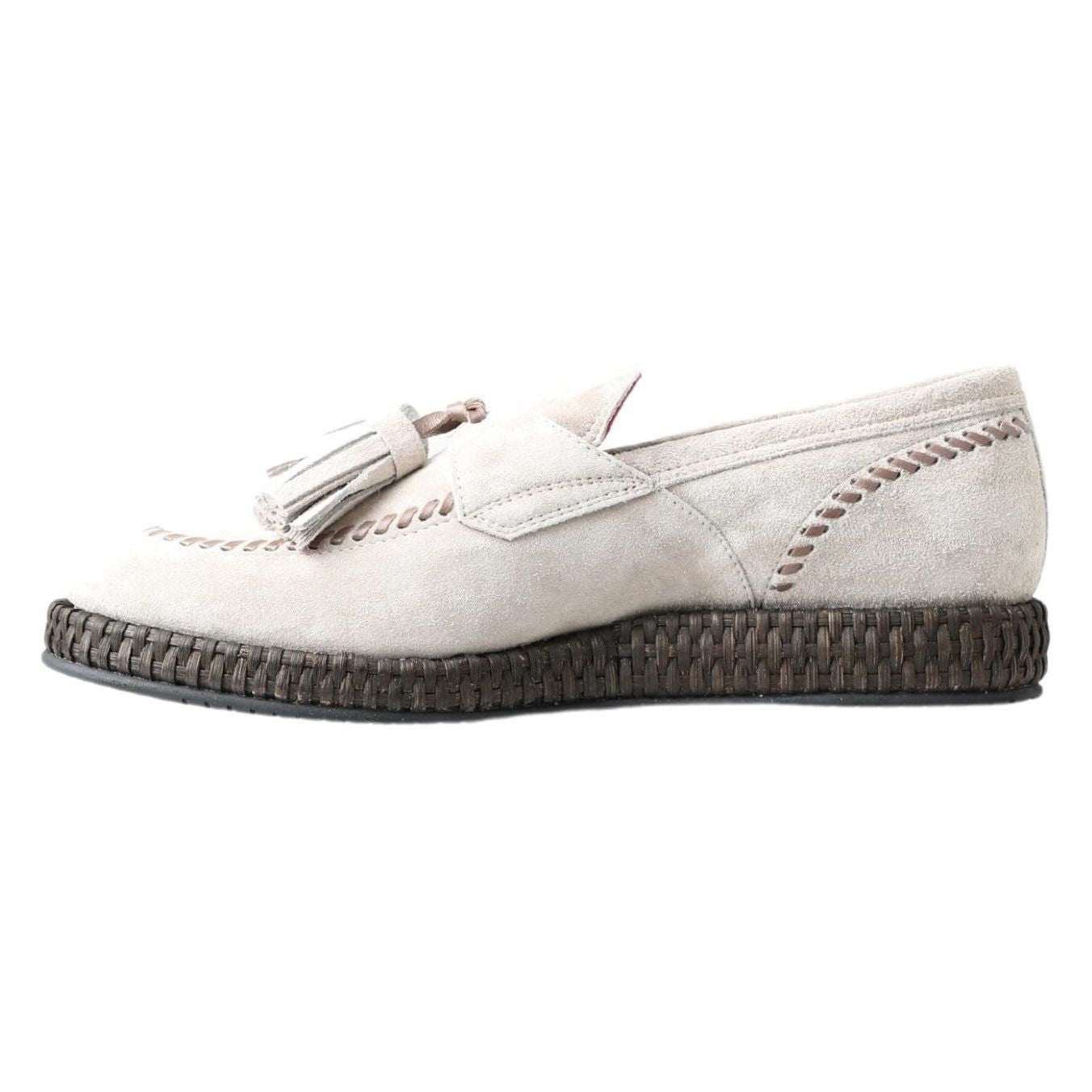 Dolce & Gabbana Elegant Ivory Leather Espadrilles Dolce & Gabbana