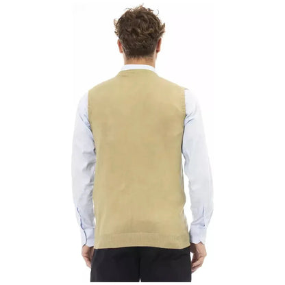 Alpha Studio Beige Viscose Men Jacket