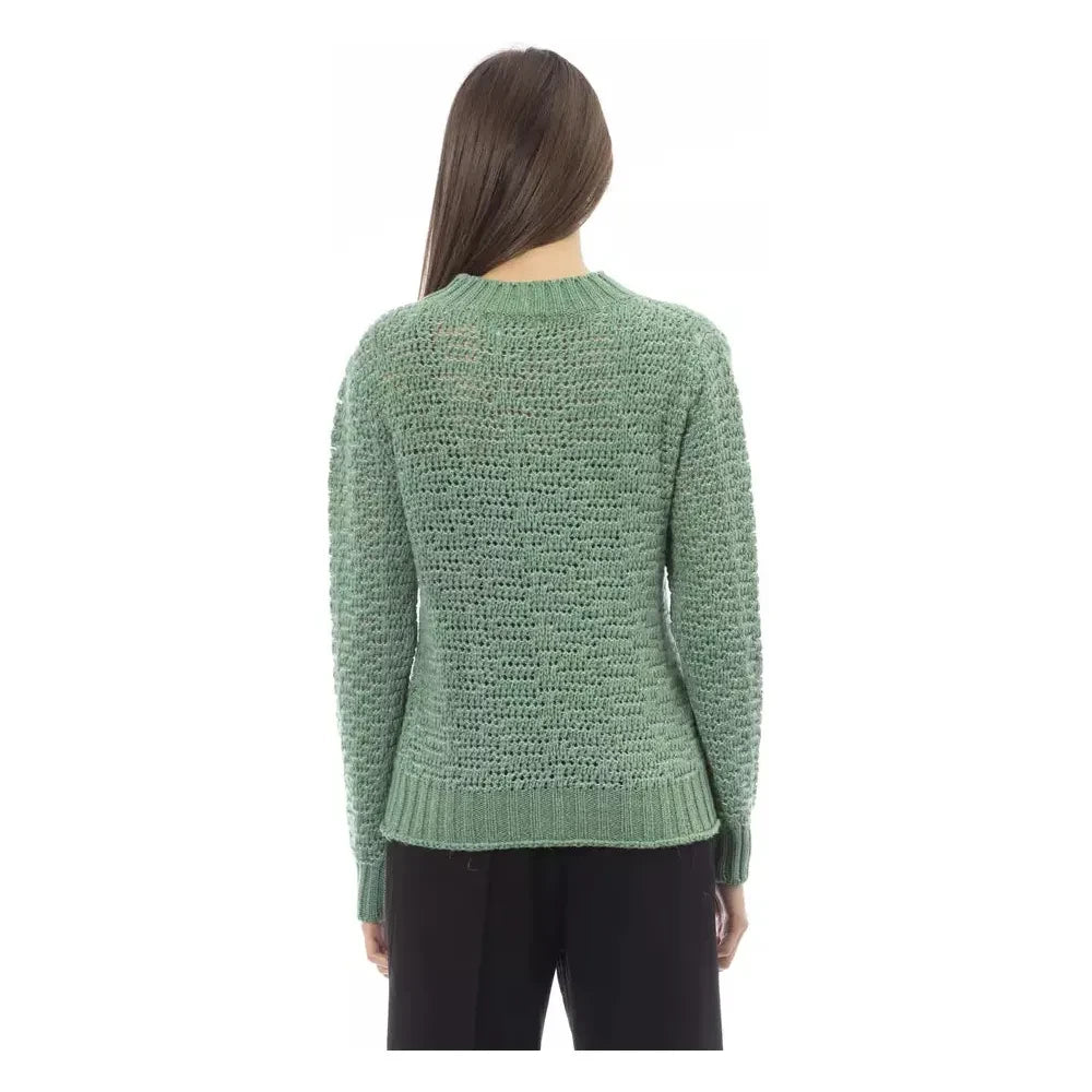 Alpha Studio Green Polyamide Women Sweater Alpha Studio