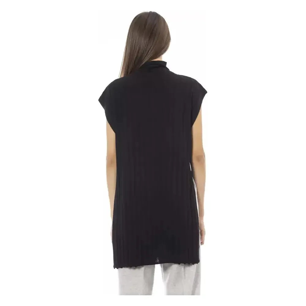 Alpha Studio Black Wool Women Sweater Alpha Studio