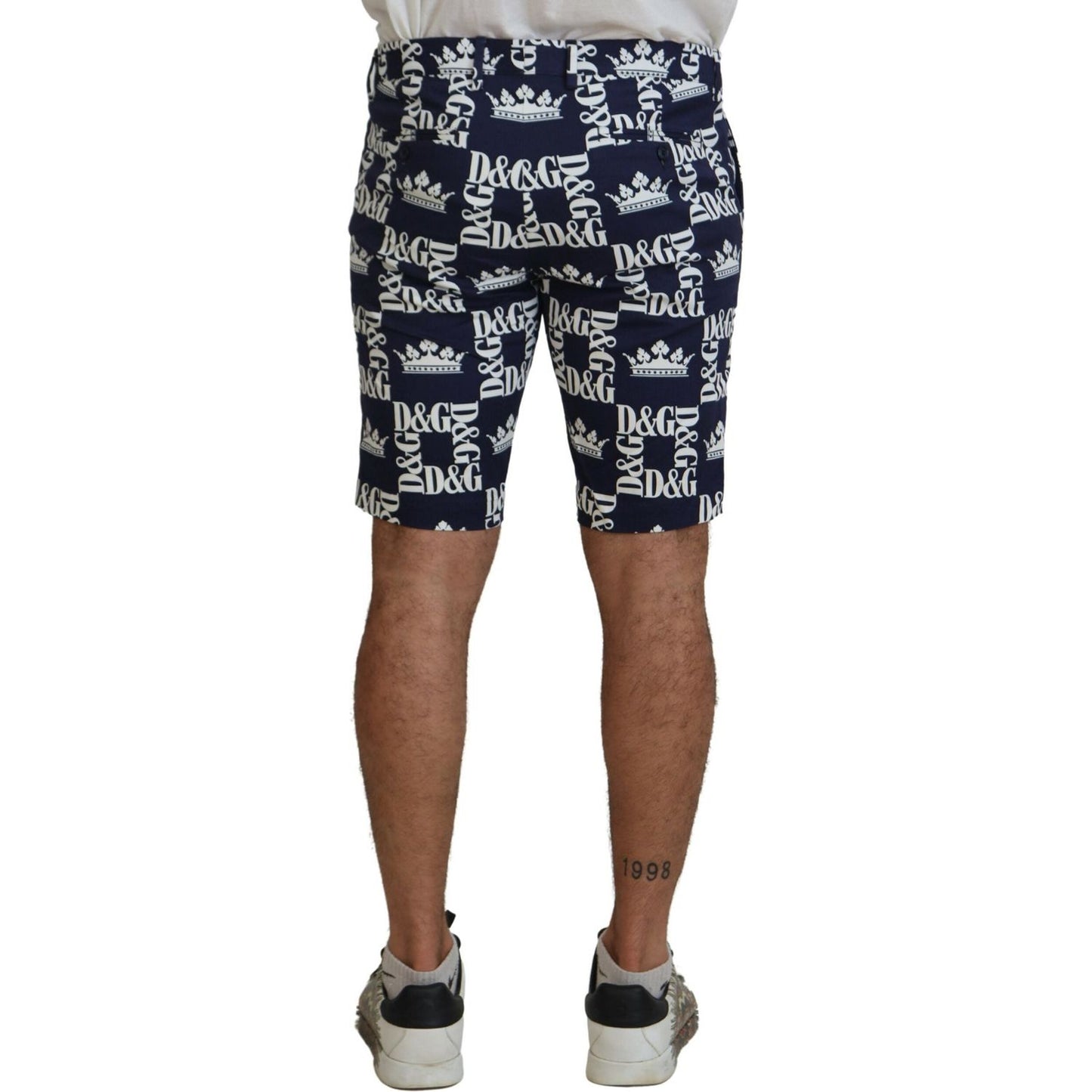 Dolce & Gabbana Casual Crown Print Chinos Shorts Dolce & Gabbana