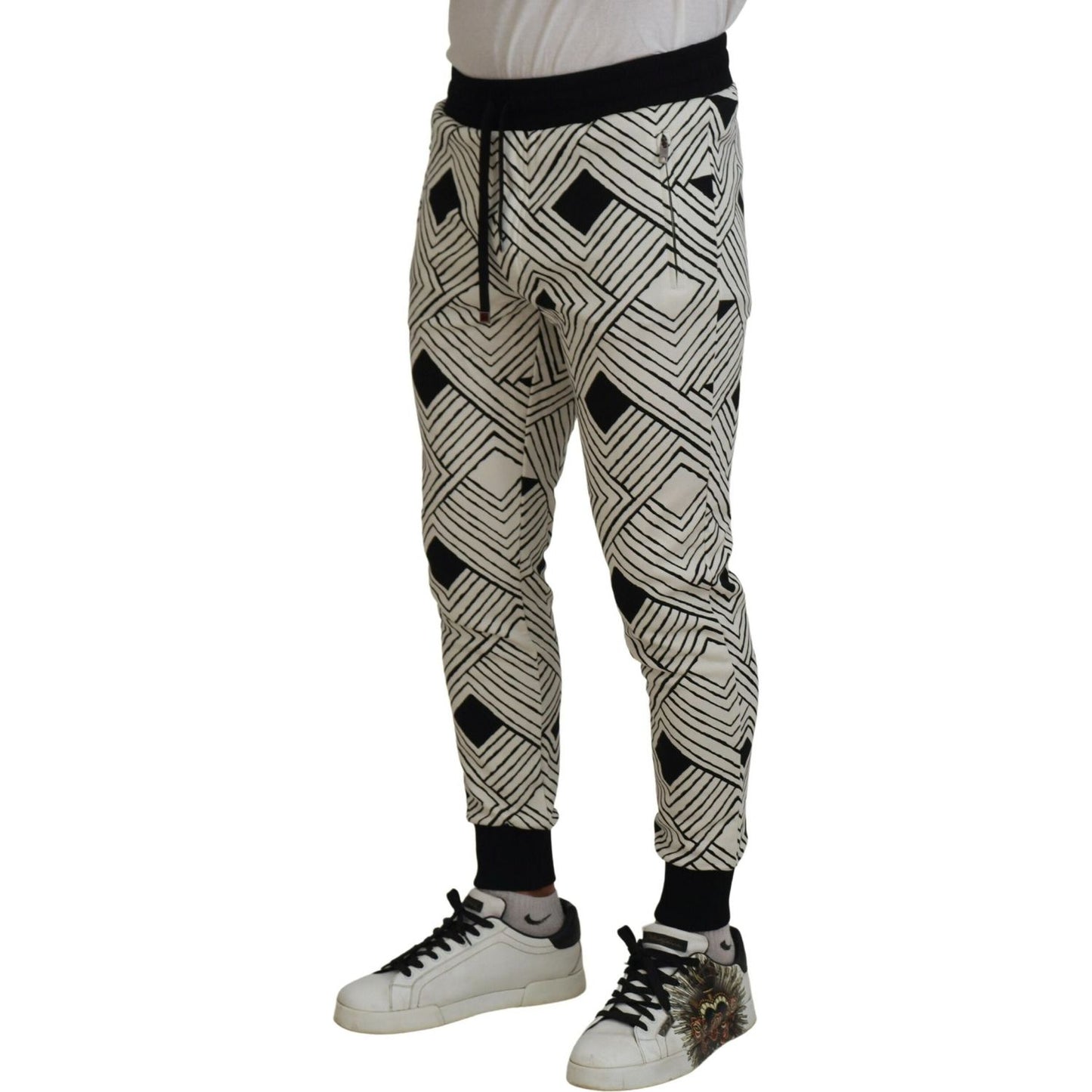 Dolce & Gabbana Elegant Monochrome Sport Sweatpants Dolce & Gabbana