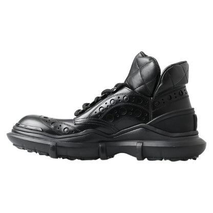 Dolce & Gabbana Black Leather Ankle Casual Boots