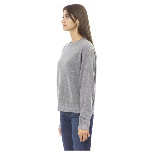 Baldinini Trend Gray Wool Women Sweater Baldinini Trend