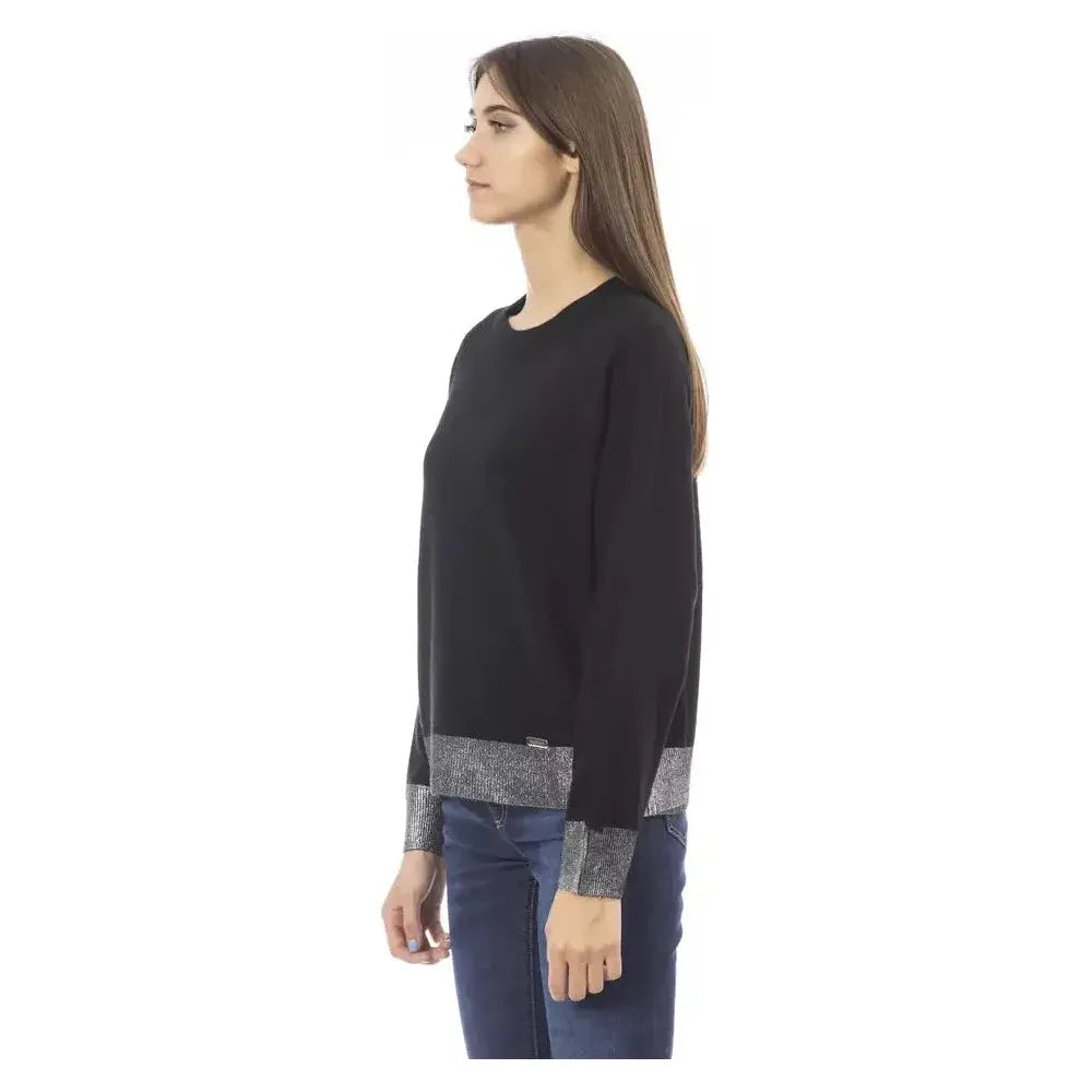 Baldinini Trend Black Wool Women Sweater Baldinini Trend