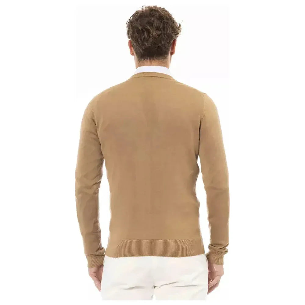 Baldinini Trend Beige Modal Men Sweater Baldinini Trend