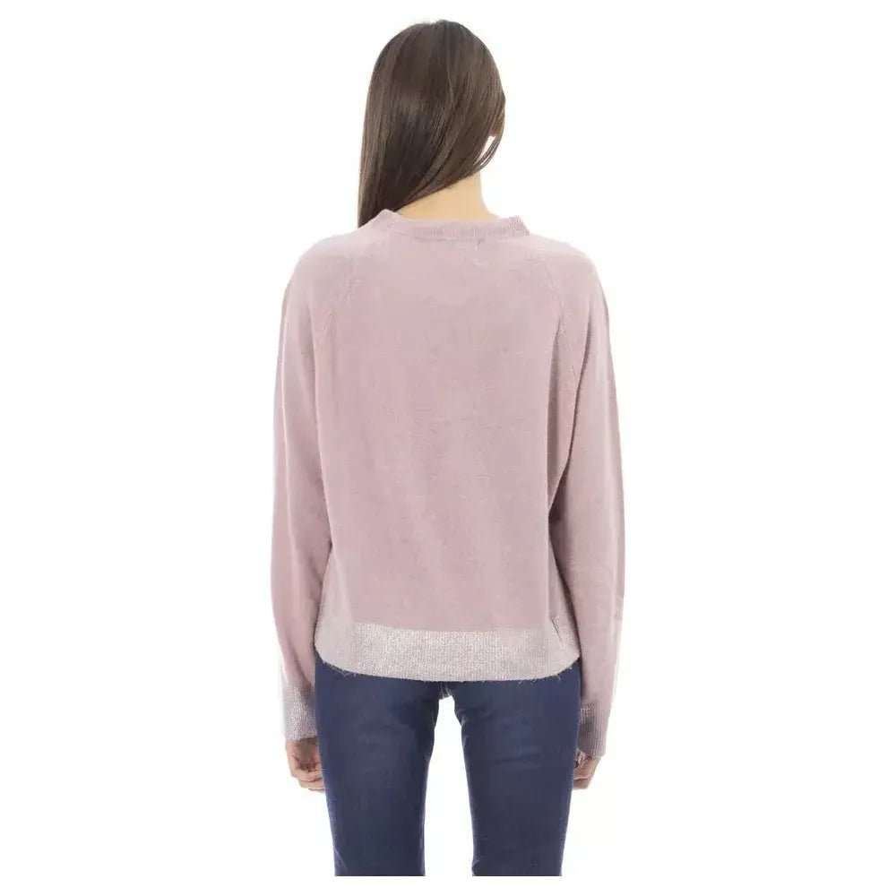 Baldinini Trend Pink Wool Women Sweater Baldinini Trend