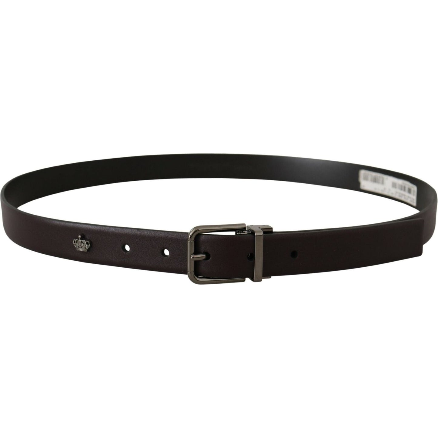 Dolce & Gabbana Elegant Dark Brown Leather Belt Dolce & Gabbana