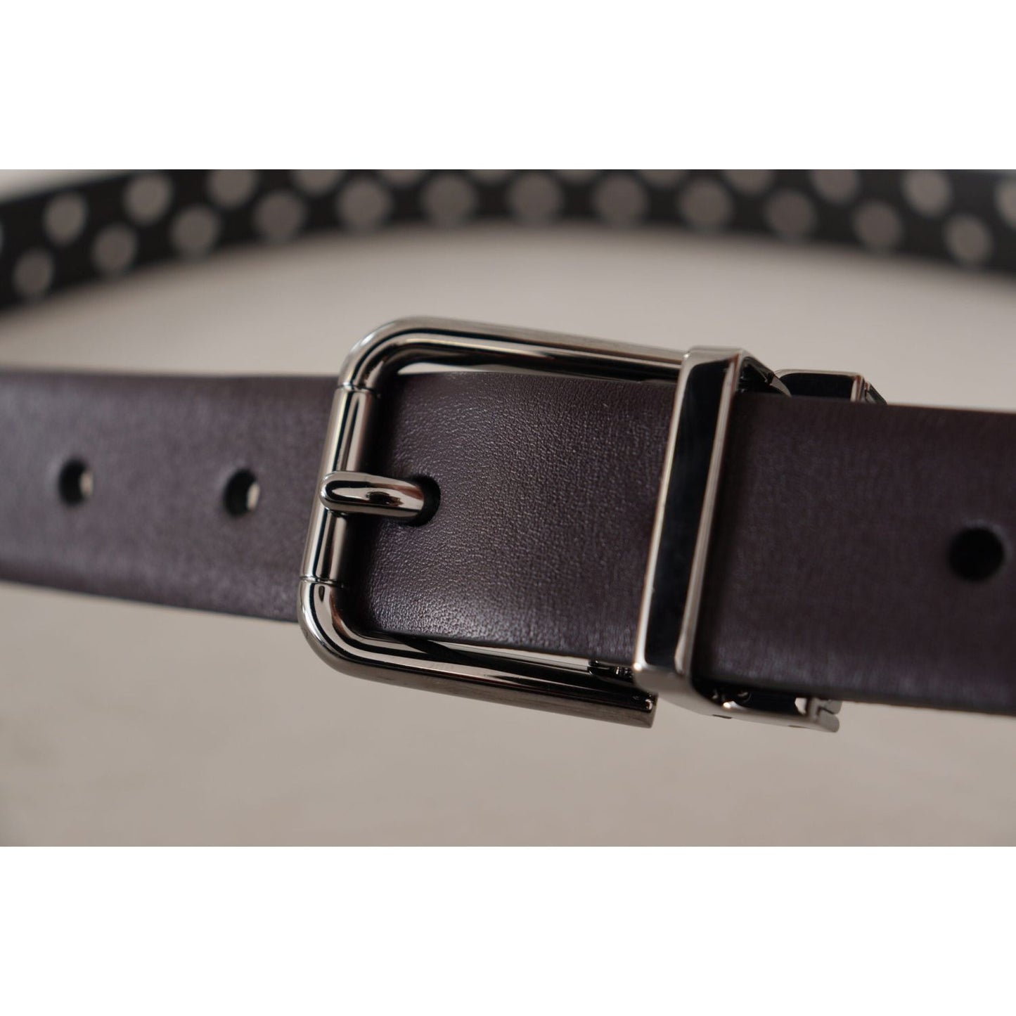 Dolce & Gabbana Elegant Dark Purple Leather Belt Dolce & Gabbana