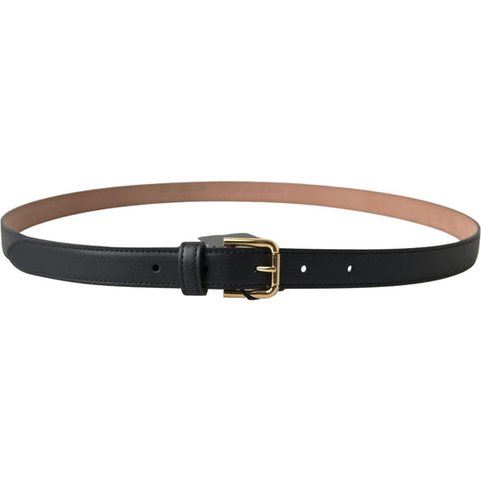 Dolce & Gabbana Elegant Italian Leather Belt with Metal Buckle Dolce & Gabbana