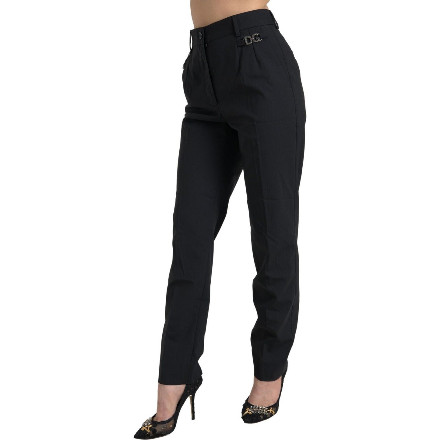 Dolce & Gabbana Elegant High-Waist Tapered Wool Pants Dolce & Gabbana