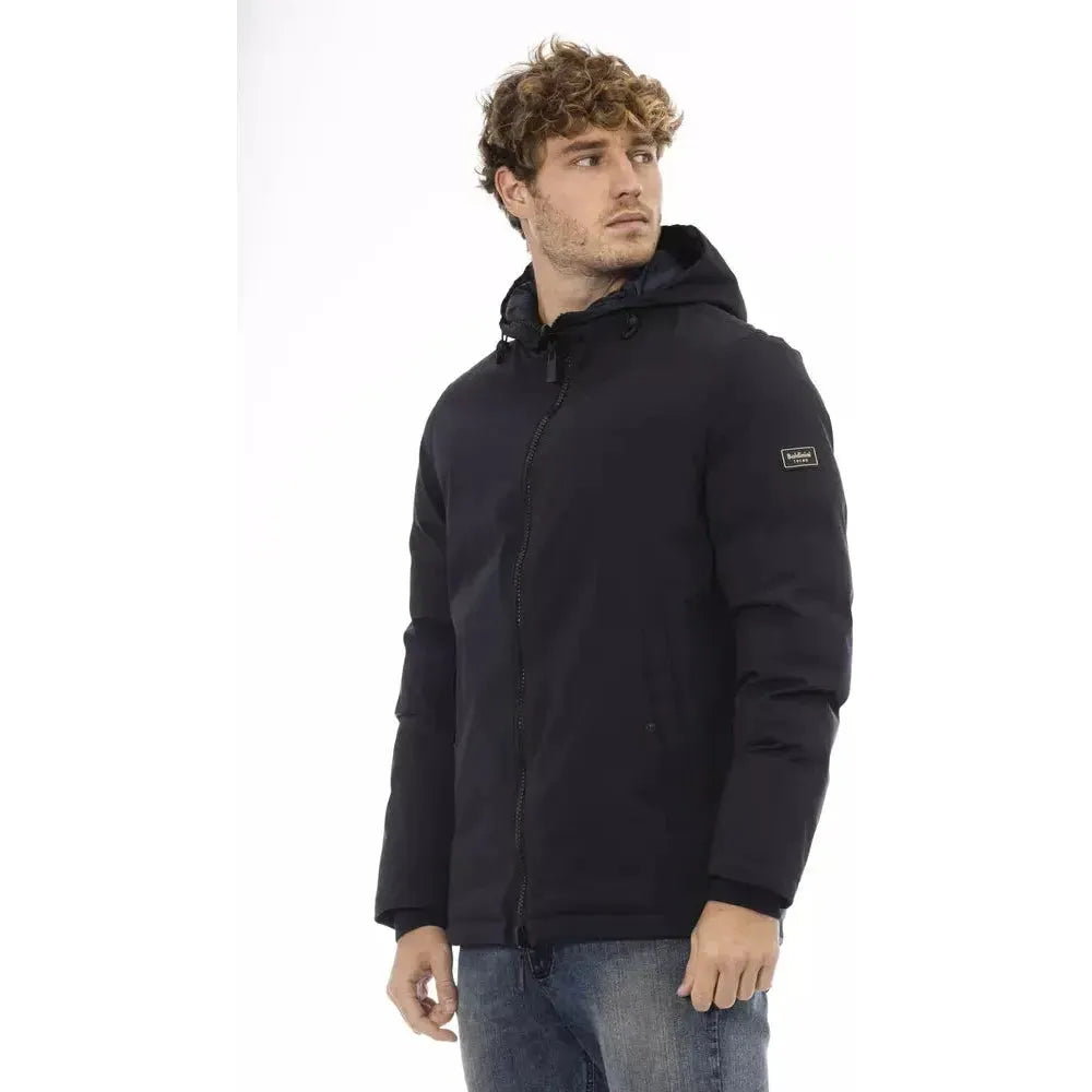 Baldinini Trend Blue Polyester Men Jacket Baldinini Trend