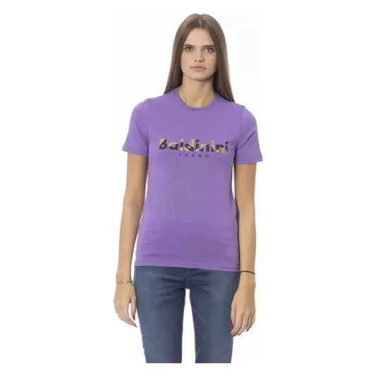 Baldinini Trend Purple Cotton Women Top Baldinini Trend