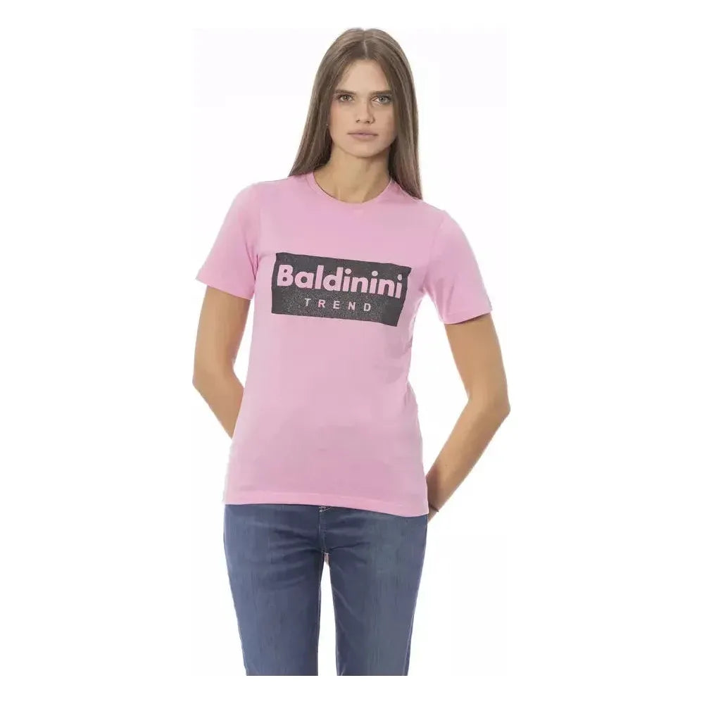 Baldinini Trend Pink Cotton Women T-Shirt Baldinini Trend