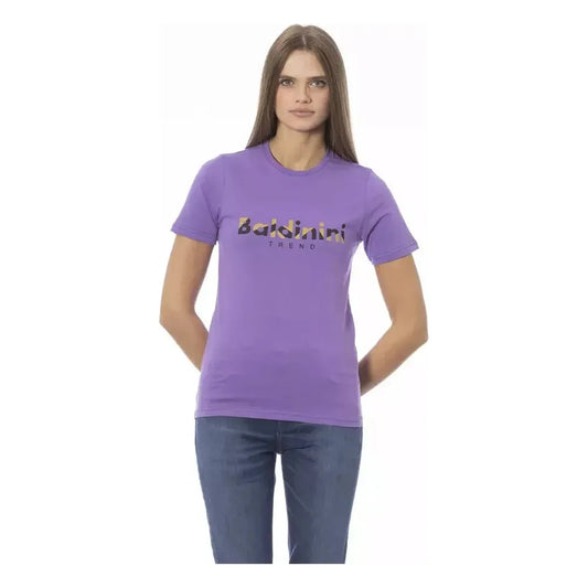 Baldinini Trend Purple Cotton Women T-Shirt Baldinini Trend