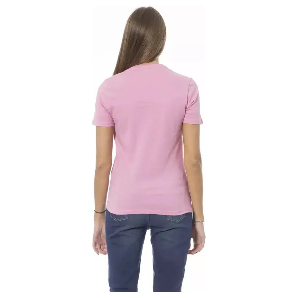 Baldinini Trend Pink Cotton Women T-Shirt Baldinini Trend